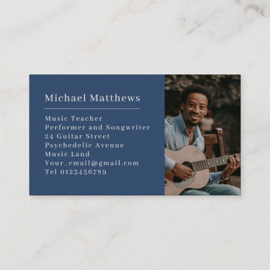 ギターミュージック先生カスタム写真 名刺 (裏面)