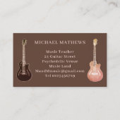 ギターミュージック先生ブラウン 名刺 (裏面)