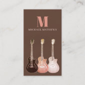 ギターミュージック先生ブラウン 名刺 (正面)