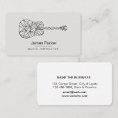 ギターミュージック先生ロゴミニマルミュージシャン 名刺 (正面/裏面)