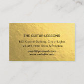 ギターミュージック先生DJピアノジオメトリック金ゴールド  名刺 (裏面)