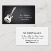 ギターミュージック先生DJプレーヤーミュージシャンビジネス 名刺 (正面/裏面)