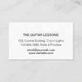 ギターミュージック先生DJプレーヤーミュージシャン幾何学的  名刺 (裏面)