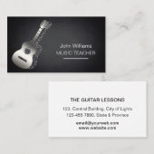 ギターミュージック先生DJプレーヤーミュージシャン幾何学的 名刺 (正面/裏面)