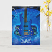 ギターモダン付きの父のデイカード カード (黄色い花)