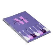ギターモノグラムピンクパープル ノートブック (右側)