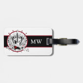 ギターモノグラムミュージシャンロッカーロック&転が音楽 ラゲッジタグ (裏面横)