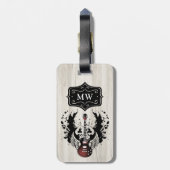 ギターモノグラムミュージシャンロッカーロック&転が音楽 ラゲッジタグ (裏面縦)