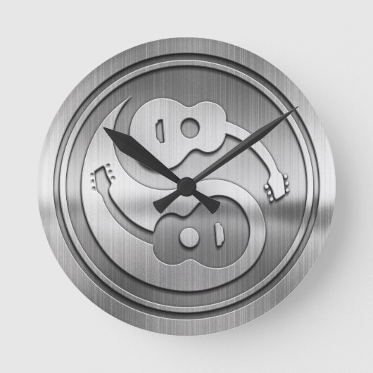 ギターヤンメタル ラウンド壁時計 (正面)