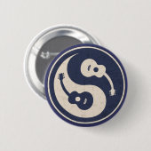 ギターヤン – 青 缶バッジ (正面&裏面)