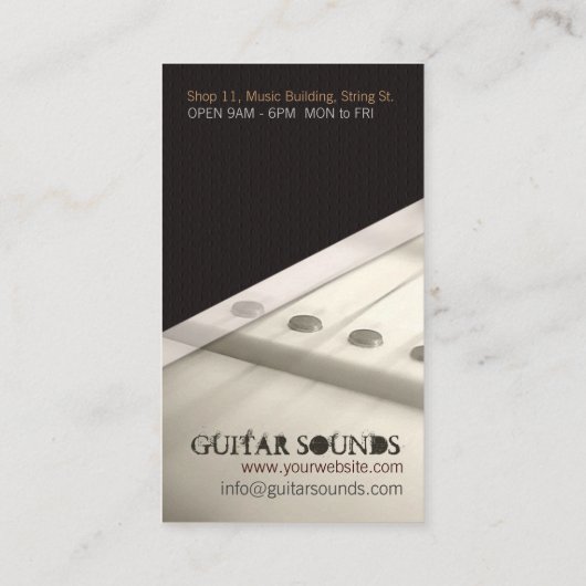 ギターライト縦型名刺 名刺 (裏面)