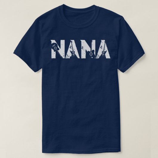 ギターラバーギタリスト奈おもしろいナミュージック母D Tシャツ (デザイン正面)