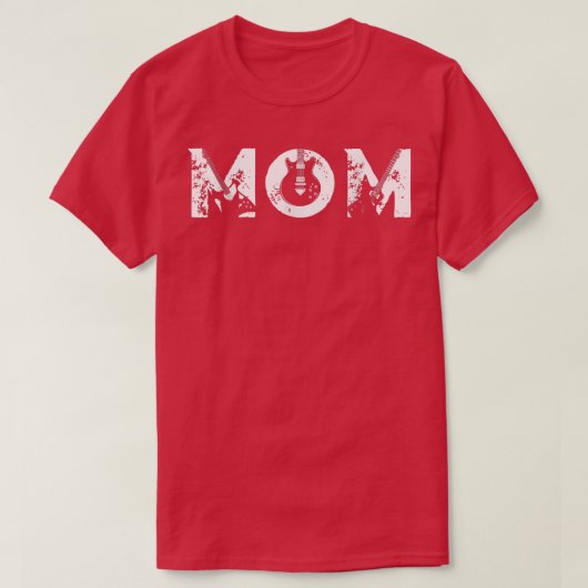 ギターラバーギタリスト母おもしろい音楽マザーズ・デイ Tシャツ (デザイン正面)
