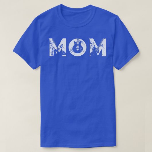 ギターラバーギタリストMom おもしろい Music母ダ Tシャツ (デザイン正面)