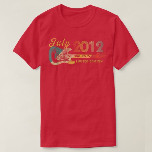 ギターラバー10歳ギフト2012年7月限定E Tシャツ (デザイン正面)