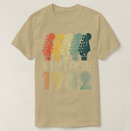 ギターラバー40歳のギフトヴィンテージ1982 Limite Tシャツ (デザイン正面)