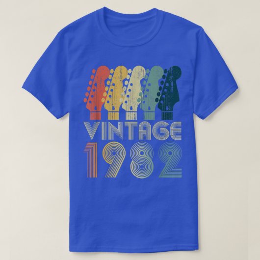 ギターラバー40歳のギフトヴィンテージ1982 Limite Tシャツ (デザイン正面)