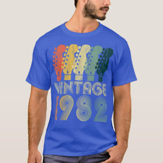 ギターラバー40歳のギフトヴィンテージ1982 Limite Tシャツ
