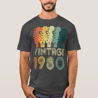 ギターラバー42歳のギフトヴィンテージ1980リムライト Tシャツ