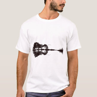 ギターランドスケープイラストレーション Tシャツ