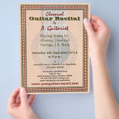 ギターリサイタルまたはコンサートフライヤー チラシ (手)