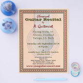 ギターリサイタルまたはコンサートフライヤー チラシ (シングル)