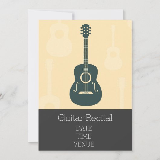 ギターリサイタルエレガントパフォスタイリッシューマンス 招待状 (正面)