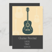 ギターリサイタルエレガントパフォスタイリッシューマンス 招待状 (正面/裏面)