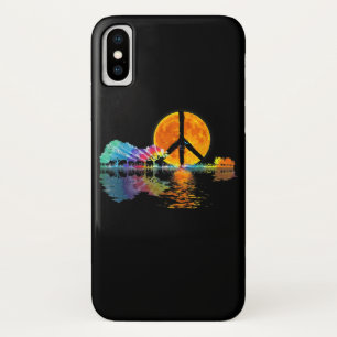 ギターレイクシャドウピースラブギターヒッピー iPhone X ケース