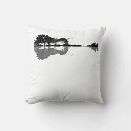 ギターレイクシャドウラブギター贈り物音楽好き クッション (正面)