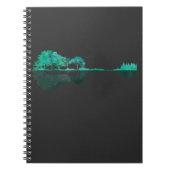 ギターレイクシャドウランドスケープミュージックラブギタリスト ノートブック (正面)