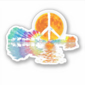 ギターレイクシャドーピースラブギターヒッピー シール (正面)