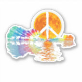 ギターレイクシャドーピースラブギターヒッピー シール (正面)