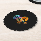 ギターレイクシャドーピースラブギターヒッピー ペーパーコースター (アングル)