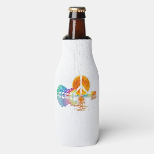 ギターレイクシャドーピースラブギターヒッピー ボトルクーラー (ボトル正面)