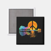 ギターレイクシャドーピースラブギターヒッピー マグネット (正面/裏面)