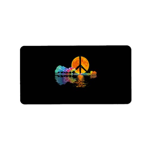 ギターレイクシャドーピースラブギターヒッピー ラベル (正面)