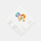 ギターレイクシャドーピースラブギターヒッピー 縁ありカクテルナプキン (角)