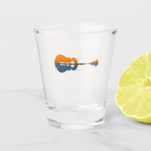 ギターレイクシャドーラブギターギフトミュージック愛好家 ショットグラス (正面)