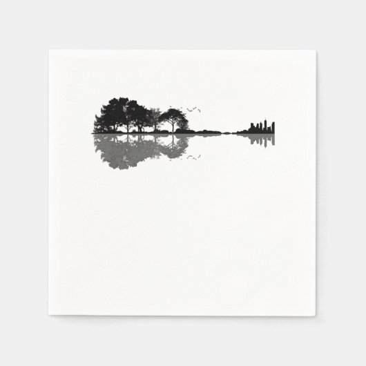 ギターレイクシャドーラブギターギフトミュージック愛好家 スタンダードカクテルナプキン (正面)