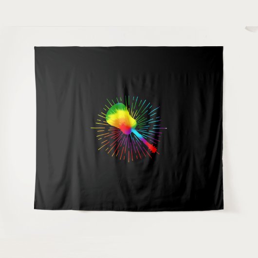 ギターレイクシャドーラブギターギフトミュージック愛好家 タペストリー (正面(横))