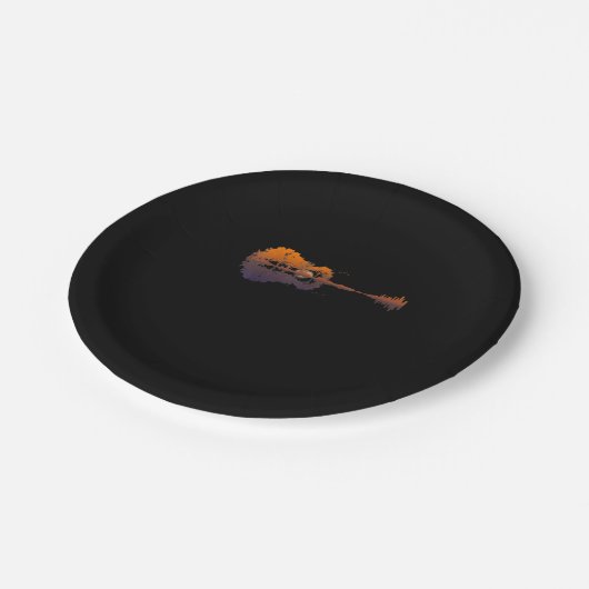 ギターレイクシャドーラブギターギフトミュージック愛好家 ペーパープレート (アングル)