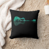 ギターレイクシャドーランドスケープ音楽ラブギタリスト クッション (ブランケット)