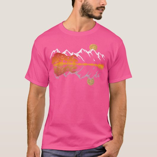 ギターレイクマウンテン反射シャドウラブギータ Tシャツ (正面)