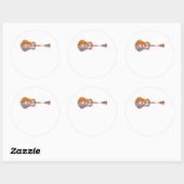 ギターレイク・リフレクション音楽とギター愛好家 ラウンドシール (シート)