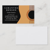 ギターレエレガントッスン白黒ミュージカルアブストラック 名刺 (正面/裏面)