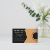 ギターレエレガントッスン白黒ミュージカルアブストラック 名刺 (スタンド正面)