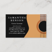 ギターレエレガントッスン白黒ミュージカルアブストラック 名刺 (正面)