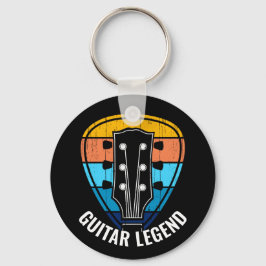 'ギターレジェンド'ギターinヴィンテージサンセットピック キーホルダー