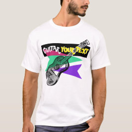 ギターレジェンドヒーローレトロイラストレーションカスタムティー Tシャツ